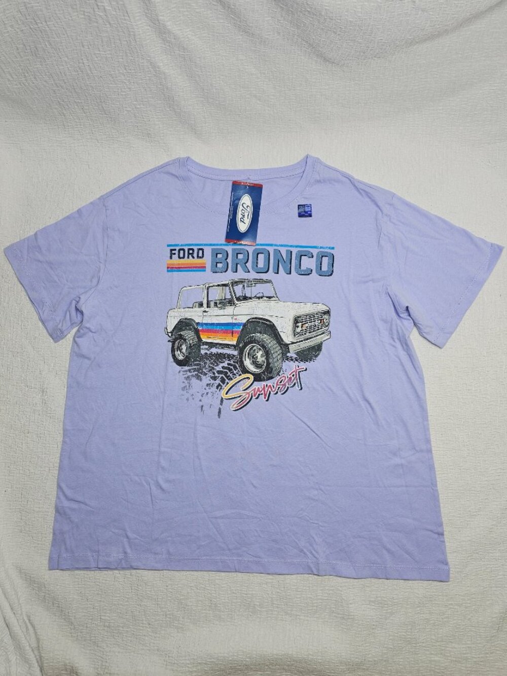 Ford Bronco Women's Licensed Graphic Short Sleeve ribbed crew neckline T Shirt - Picture 3 of 6